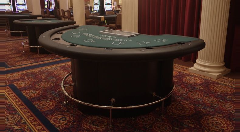 Mesa de Black Jack Luxo com Apoio de pés e Carregador de Indução - BJ12